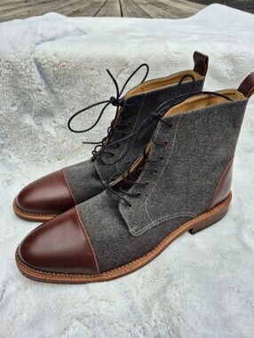 Oneground Mens Wool Leather Boots Sz 13 NEW